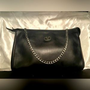 Valentino Leather Clutch (chain included)